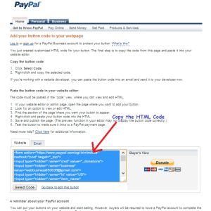 Generate a PayPal button to use on your website